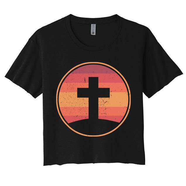 Retro Christian Cross Crop Top