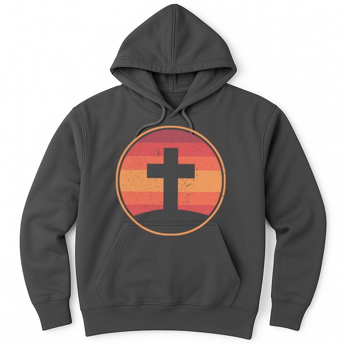 Retro Christian Cross Hoodie