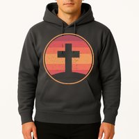 Retro Christian Cross Hoodie