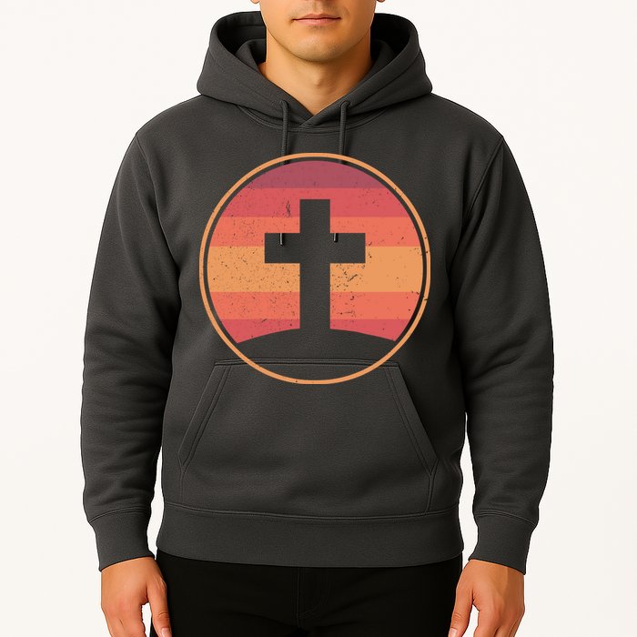 Retro Christian Cross Hoodie