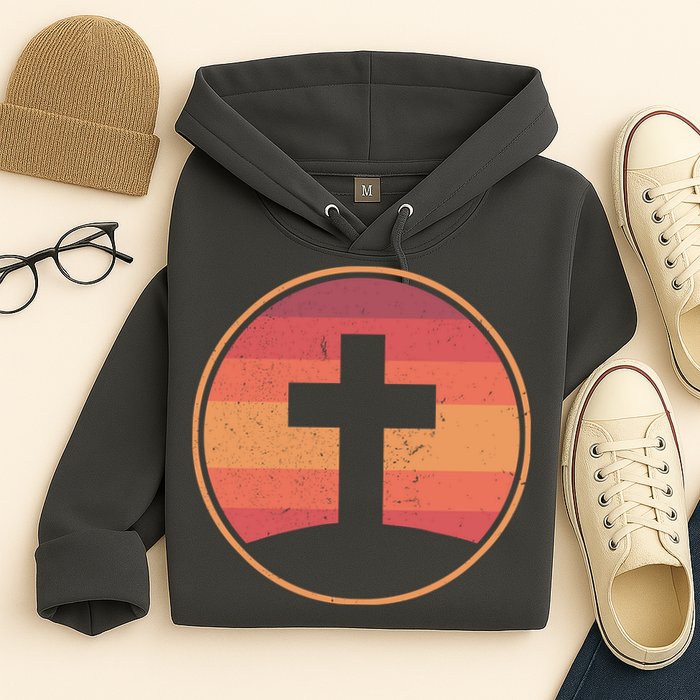 Retro Christian Cross Hoodie