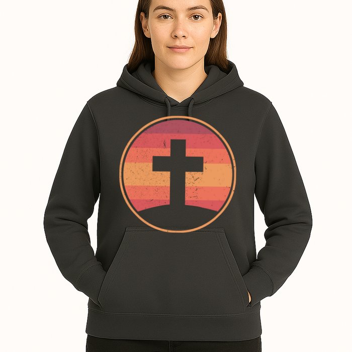 Retro Christian Cross Hoodie