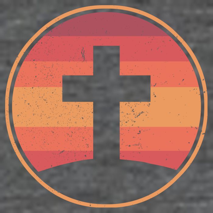 Retro Christian Cross Backpack