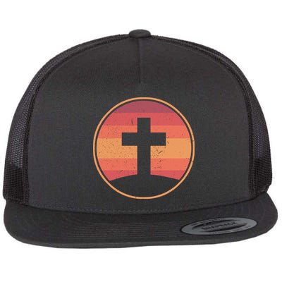 Retro Christian Cross Flatbill Hat