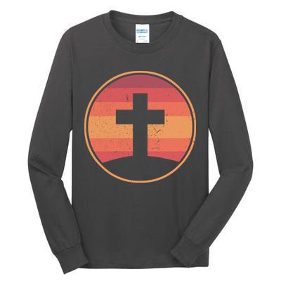 Retro Christian Cross Tall Long Sleeve T-Shirt