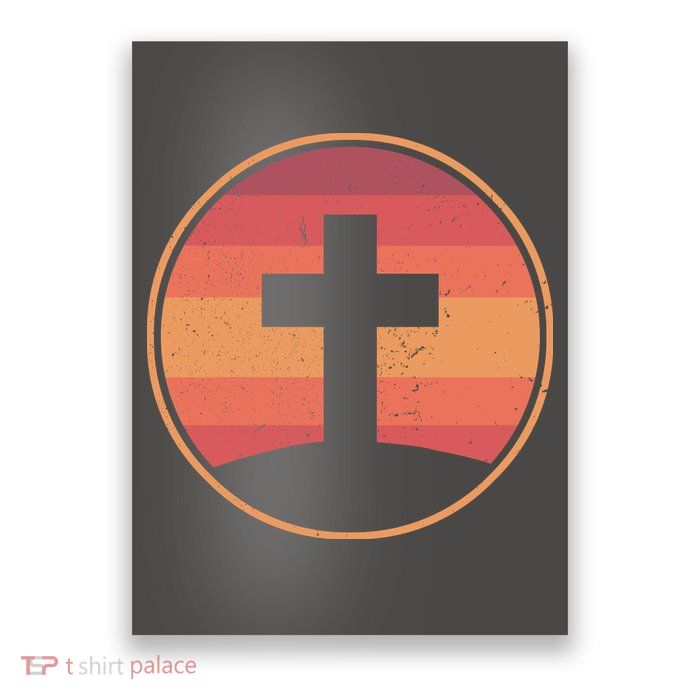 Retro Christian Cross Poster