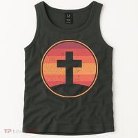 Retro Christian Cross Tank Top