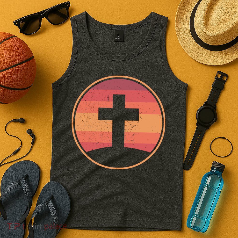 Retro Christian Cross Tank Top