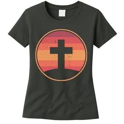 Retro Christian Cross Womens T-Shirt
