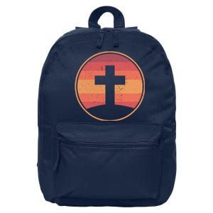 Retro Christian Cross 16 in Basic Backpack