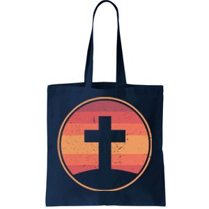 Retro Christian Cross Tote Bag