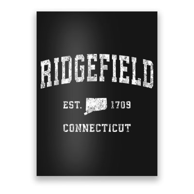 Ridgefield Connecticut Ct Vintage Athletic Sports Poster