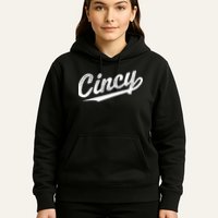Retro Cincy Cincinnati Ohio Vintage Cursive Script Throwback Hoodie