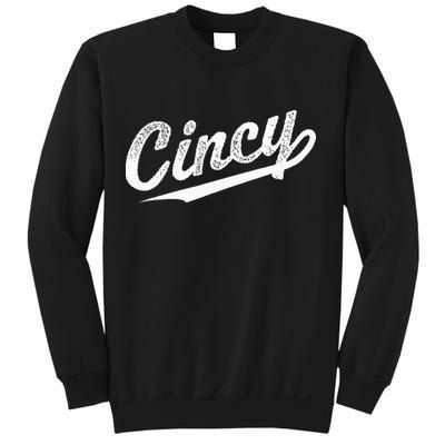 Retro Cincy Cincinnati Ohio Vintage Cursive Script Throwback Sweatshirt