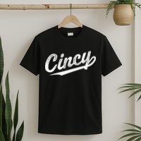 Retro Cincy Cincinnati Ohio Vintage Cursive Script Throwback T-Shirt