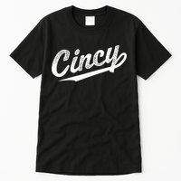 Retro Cincy Cincinnati Ohio Vintage Cursive Script Throwback Tall T-Shirt