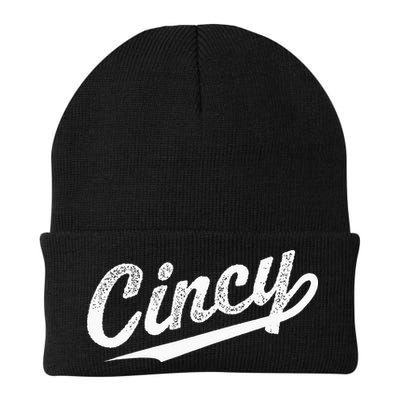 Retro Cincy Cincinnati Ohio Vintage Cursive Script Throwback Beanie