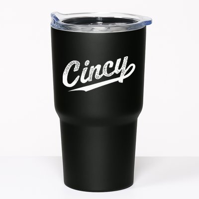 Retro Cincy Cincinnati Ohio Vintage Cursive Script Throwback Tumbler