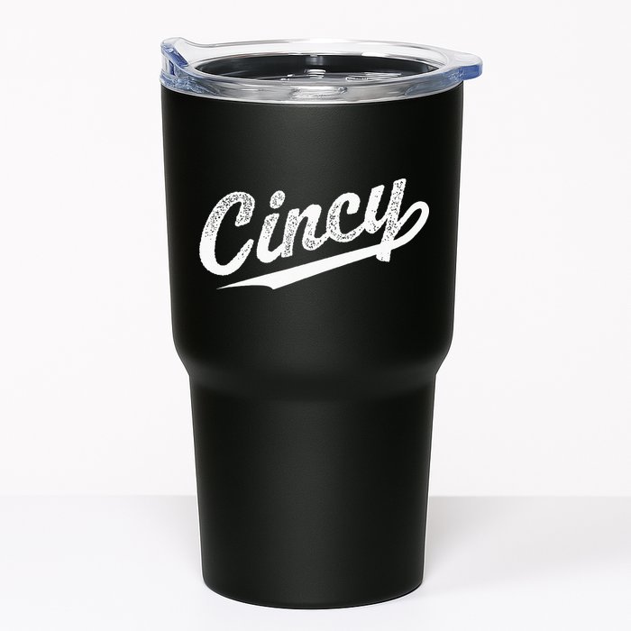 Retro Cincy Cincinnati Ohio Vintage Cursive Script Throwback Tumbler
