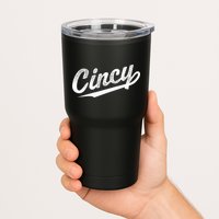 Retro Cincy Cincinnati Ohio Vintage Cursive Script Throwback Tumbler