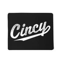 Retro Cincy Cincinnati Ohio Vintage Cursive Script Throwback Mousepad