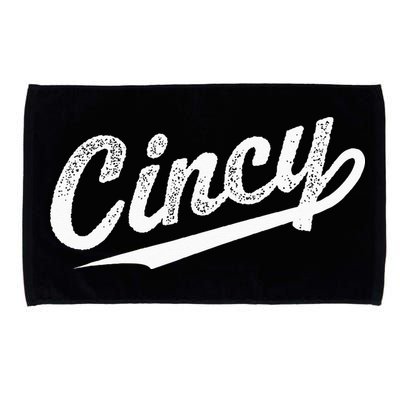 Retro Cincy Cincinnati Ohio Vintage Cursive Script Throwback Microfiber Hand Towel