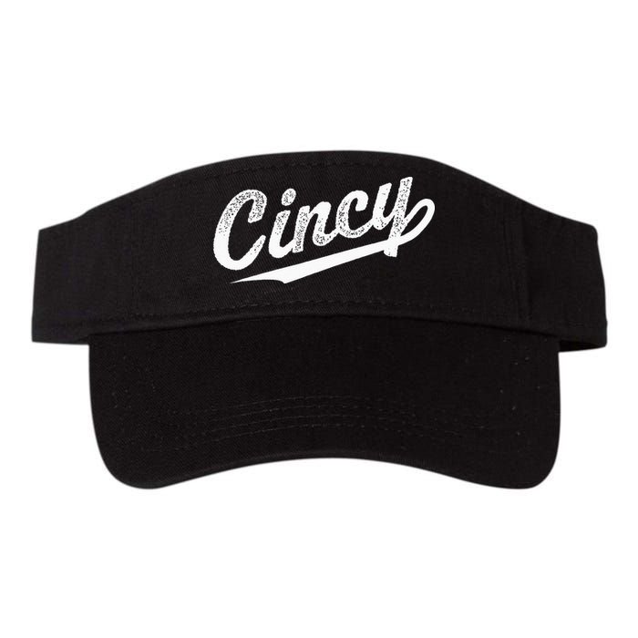 Retro Cincy Cincinnati Ohio Vintage Cursive Script Throwback Visor