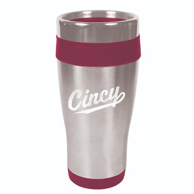 Retro Cincy Cincinnati Ohio Vintage Cursive Script Throwback 16oz Travel Tumbler