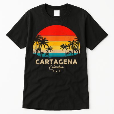 Retro Cartagena Colombia Souvenir Sunset Great Trip Gift Tall T-Shirt