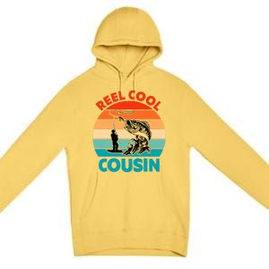 Reel Cool Cousin Fisher Fisher Fathers Day Gift Cute Gift Premium Pullover Hoodie