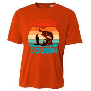 Reel Cool Cousin Fisher Fisher Fathers Day Gift Cute Gift Cooling Performance Crew T-Shirt