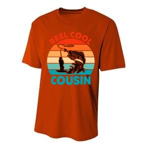 Reel Cool Cousin Fisher Fisher Fathers Day Gift Cute Gift Performance Sprint T-Shirt