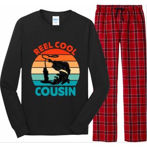 Reel Cool Cousin Fisher Fisher Fathers Day Gift Cute Gift Long Sleeve Pajama Set