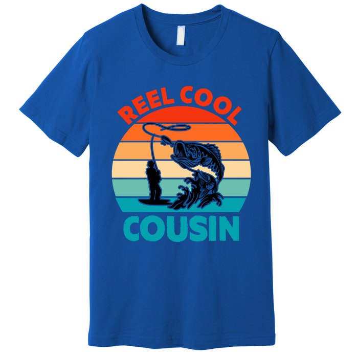 Reel Cool Cousin Fisher Fisher Fathers Day Gift Cute Gift Premium T-Shirt