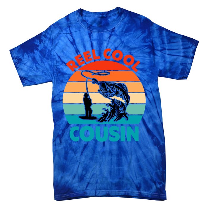 Reel Cool Cousin Fisher Fisher Fathers Day Gift Cute Gift Tie-Dye T-Shirt