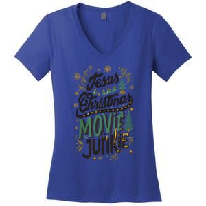 Retro Christian Christmas Means Jesus Matching Family Gift Women's V-Neck T-Shirt