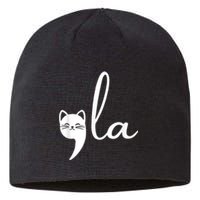 Retro Cat Comma La Kamala Harris For President 2024 Election Sustainable Beanie