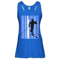 Retro Cross Country Skiing Winter Ice Sports Snow Cute Gift Ladies Essential Flowy Tank