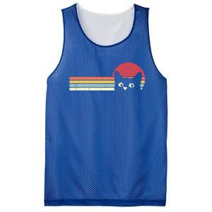 Retro Cat Cool Gift For Kitten Lovers Mesh Reversible Basketball Jersey Tank