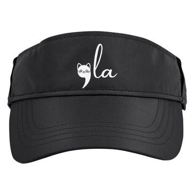 Retro Cat Comma La Kamala Harris For President 2024 Election Adult Drive Performance Visor