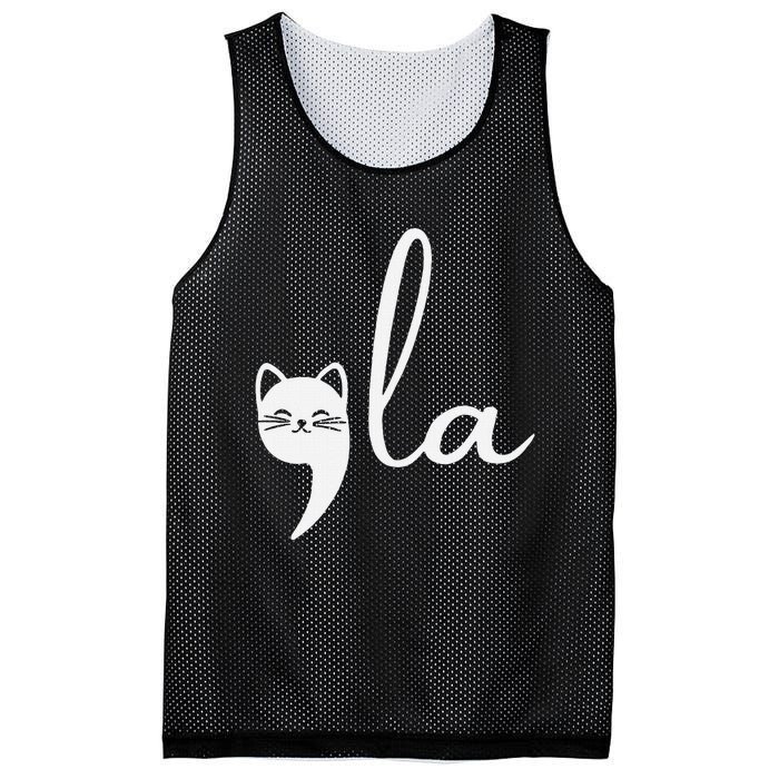 Retro Cat Comma La Kamala Harris For President 2024 Election Mesh Reversible Basketball Jersey Tank