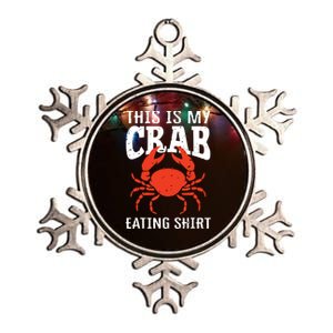 Red Crab, Crab, Crab Lover Metallic Star Ornament