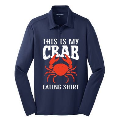 Red Crab, Crab, Crab Lover Silk Touch Performance Long Sleeve Polo