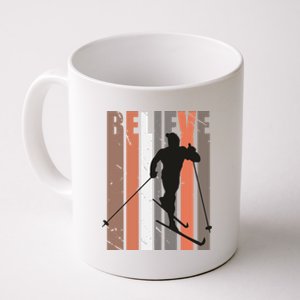 Retro Cross Country Skiing Winter Sports Motivational Great Gift Coffee Mug