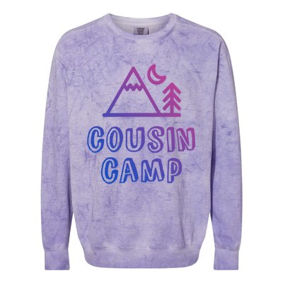 Retro Cousin Camp Grandma Grandpa Sleepaway Outdoor Vacay Meaningful Gift Colorblast Crewneck Sweatshirt