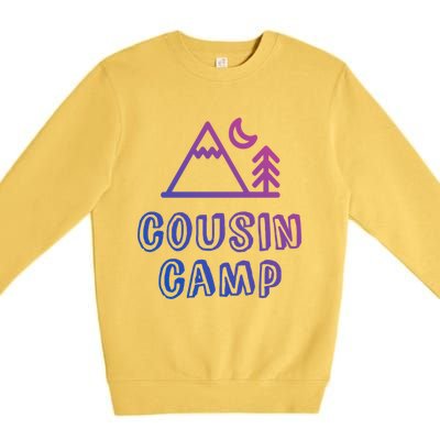 Retro Cousin Camp Grandma Grandpa Sleepaway Outdoor Vacay Meaningful Gift Premium Crewneck Sweatshirt