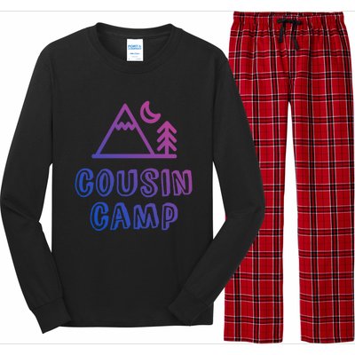 Retro Cousin Camp Grandma Grandpa Sleepaway Outdoor Vacay Meaningful Gift Long Sleeve Pajama Set