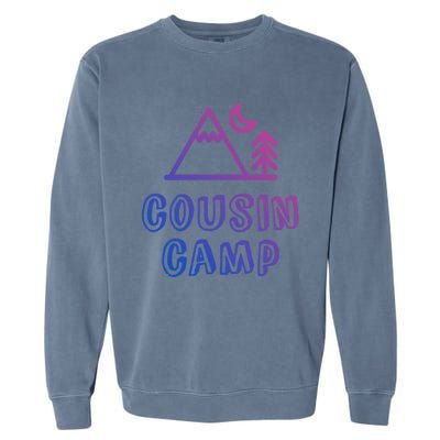 Retro Cousin Camp Grandma Grandpa Sleepaway Outdoor Vacay Meaningful Gift Garment-Dyed Sweatshirt