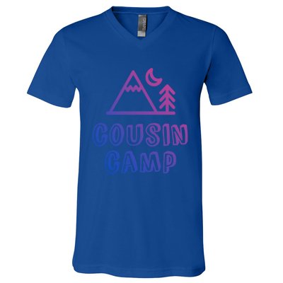 Retro Cousin Camp Grandma Grandpa Sleepaway Outdoor Vacay Meaningful Gift V-Neck T-Shirt