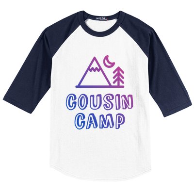 Retro Cousin Camp Grandma Grandpa Sleepaway Outdoor Vacay Meaningful Gift Baseball Sleeve Shirt